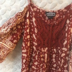Angie paisley country blouse